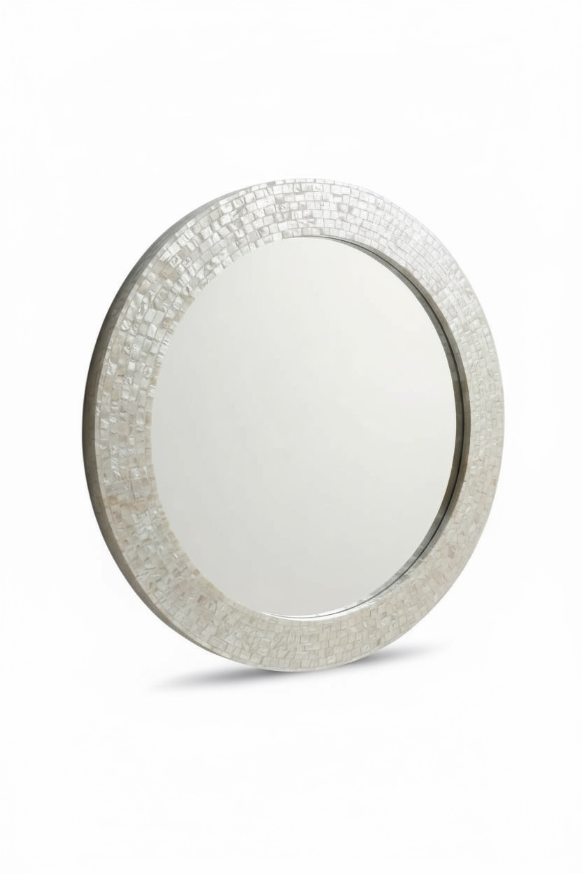 Ivory pearls MOP mirror